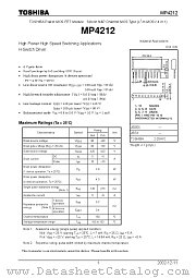MP4212 datasheet pdf TOSHIBA