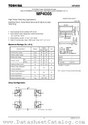 MP4005 datasheet pdf TOSHIBA