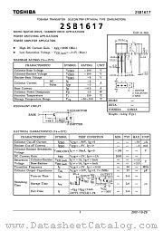 2SB1617 datasheet pdf TOSHIBA