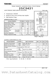 2SC3421 datasheet pdf TOSHIBA