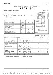 2SC5197 datasheet pdf TOSHIBA