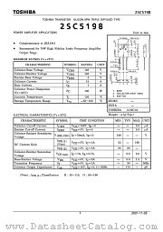 2SC5198 datasheet pdf TOSHIBA