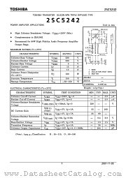2SC5242 datasheet pdf TOSHIBA