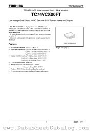 TC74VCX00FT datasheet pdf TOSHIBA