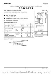 2SD2079 datasheet pdf TOSHIBA