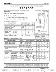 2SC2552 datasheet pdf TOSHIBA
