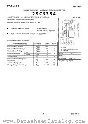 2SC5354 datasheet pdf TOSHIBA