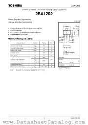 2SA1202 datasheet pdf TOSHIBA