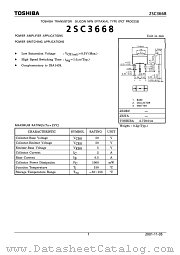2SC3668 datasheet pdf TOSHIBA