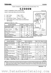 S2000N datasheet pdf TOSHIBA