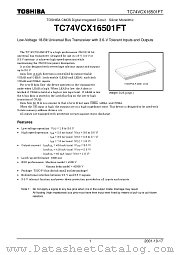 TC74VCX16501FT datasheet pdf TOSHIBA