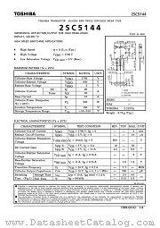2SC5144 datasheet pdf TOSHIBA