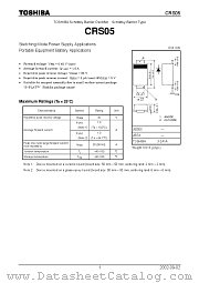CRS05 datasheet pdf TOSHIBA