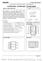 TC74HC10AP datasheet pdf TOSHIBA
