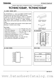 TC74HC133AP datasheet pdf TOSHIBA