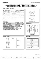 TC74HC4002AF datasheet pdf TOSHIBA