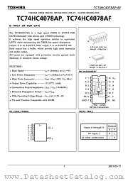 TC74HC4078AP datasheet pdf TOSHIBA
