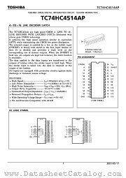 TC74HC4514AP datasheet pdf TOSHIBA