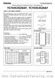 TC74HC4520AF datasheet pdf TOSHIBA