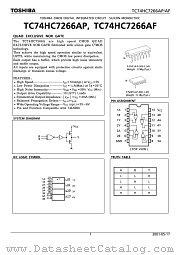 TC74HC7266AF datasheet pdf TOSHIBA
