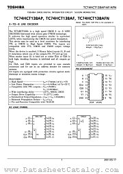 TC74HCT138AF datasheet pdf TOSHIBA