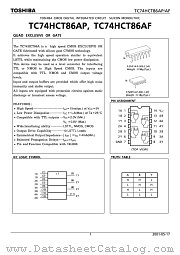 TC74HCT86AP datasheet pdf TOSHIBA
