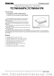 TC7MH540FK datasheet pdf TOSHIBA