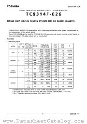 TC9314F-026 datasheet pdf TOSHIBA