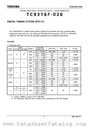 TC9316F-026 datasheet pdf TOSHIBA