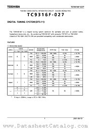 TC9316F-027 datasheet pdf TOSHIBA