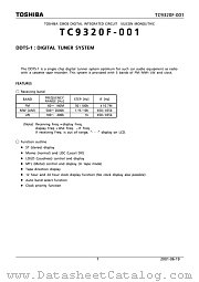 TC9320F-001 datasheet pdf TOSHIBA