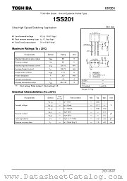 1SS201 datasheet pdf TOSHIBA
