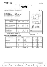 1SS302 datasheet pdf TOSHIBA