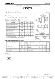 1SS374 datasheet pdf TOSHIBA
