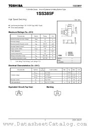 1SS385F datasheet pdf TOSHIBA
