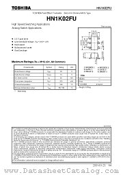 HN1K02FU datasheet pdf TOSHIBA