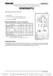 SSM5N05FU datasheet pdf TOSHIBA