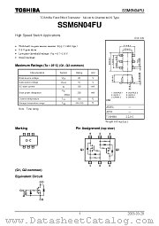 SSM6N04FU datasheet pdf TOSHIBA