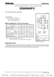 SSM6N09FU datasheet pdf TOSHIBA