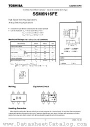 SSM6N16FE datasheet pdf TOSHIBA