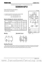 SSM6N16FU datasheet pdf TOSHIBA