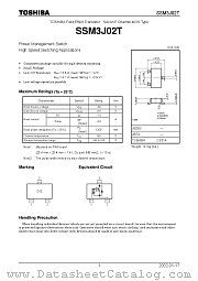 SSM3J02T datasheet pdf TOSHIBA