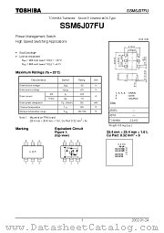 SSM6J07FU datasheet pdf TOSHIBA
