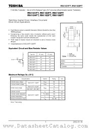 RN1102FT datasheet pdf TOSHIBA
