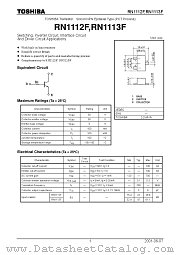 RN1113F datasheet pdf TOSHIBA