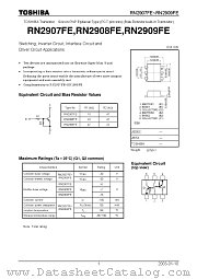 RN2909FE datasheet pdf TOSHIBA