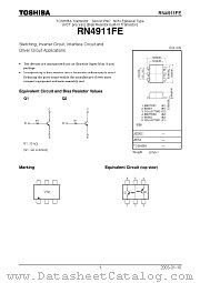 RN4911FE datasheet pdf TOSHIBA