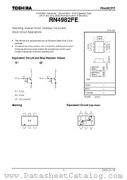 RN4982FE datasheet pdf TOSHIBA