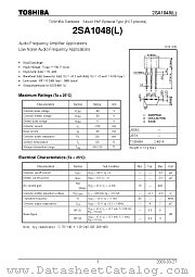 2SA1048(L) datasheet pdf TOSHIBA