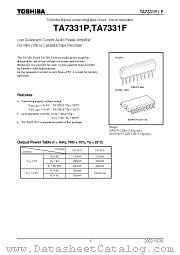 TA7331F datasheet pdf TOSHIBA